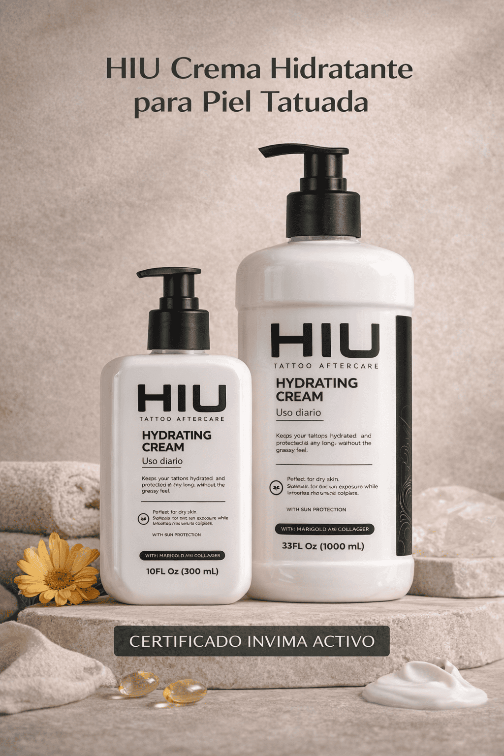 HIU Crema Hidratante para Piel Tatuada 300ml